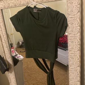 Green back tie crop